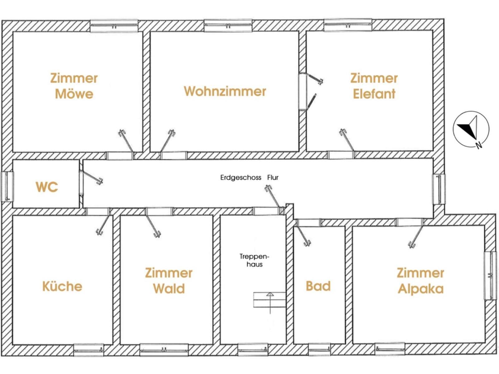 Gelbes Haus Seenland Ferienwohnungen Xl Elsterheide Esterno foto